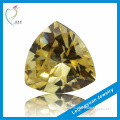 Faceted Trillion Olive Yellow Glass Stone
